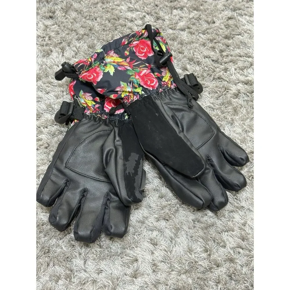 Celtek Women’s Floral Snowboard Ski Gloves Winter Insulated Size XS